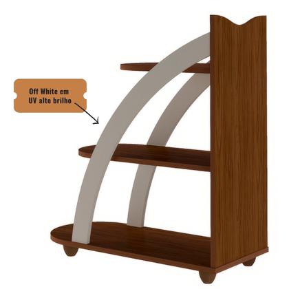 Imagem de Mesa de Apoio Lateral Andes com 3 Prateleiras