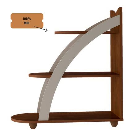 Imagem de Mesa de Apoio Lateral Andes com 3 Prateleiras