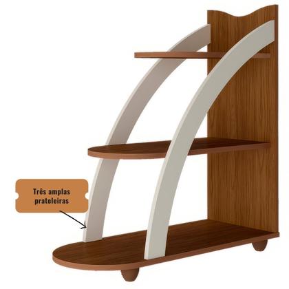 Imagem de Mesa de Apoio Lateral Andes com 3 Prateleiras