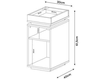 Imagem de Mesa De Apoio Lateral Com Nicho Artely Olivia Cor Branco