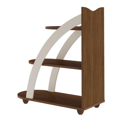 Imagem de Mesa de Apoio Lateral com Prateleiras Andes