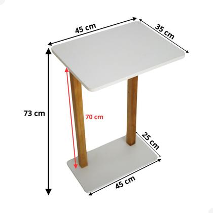 Imagem de Mesa de Apoio Lateral Encaixe Sofa Cama 73x45x35
