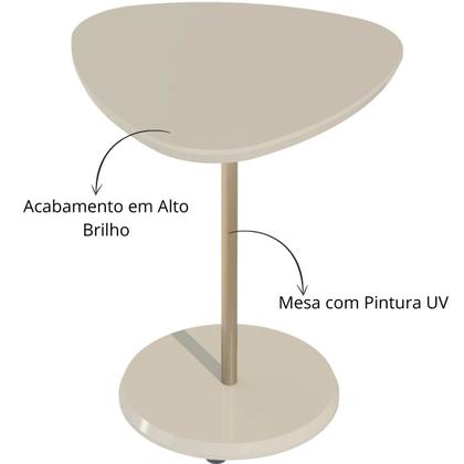 Mesa de Apoio Lateral Mesinha de Canto para Sofá e Cama Bel Alta - ARTELY Imagem de Mesa de Apoio Lateral Mesinha de Canto para Sofá e Cama Bel Alta