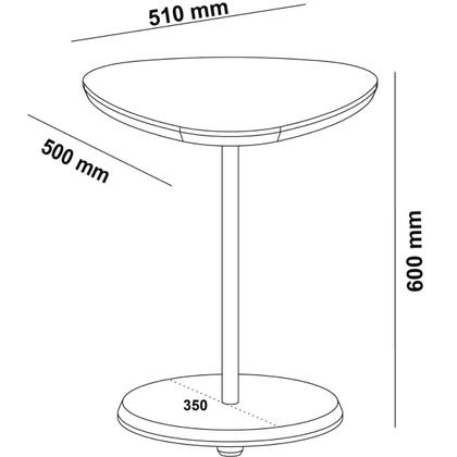 Mesa de Apoio Lateral Mesinha de Canto para Sofá e Cama Bel Alta - ARTELY Imagem de Mesa de Apoio Lateral Mesinha de Canto para Sofá e Cama Bel Alta