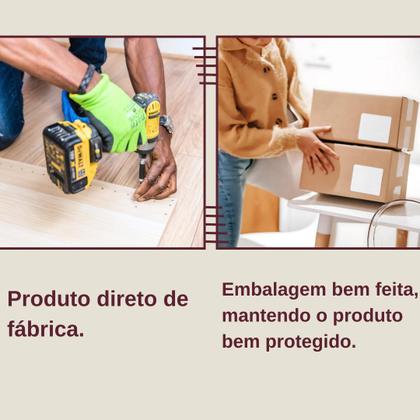 Imagem de Mesa de apoio lateral na cor branca com detalhe amadeirado