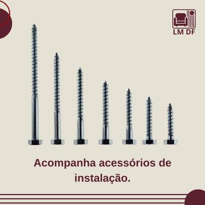 Imagem de Mesa de apoio lateral na cor branca com detalhe amadeirado