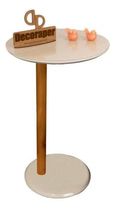 Imagem de Mesa De Apoio Lateral Para Sofá Monopé Com Vidro -