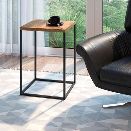 Imagem de Mesa de Apoio Quadrada Lateral Estilo Industrial