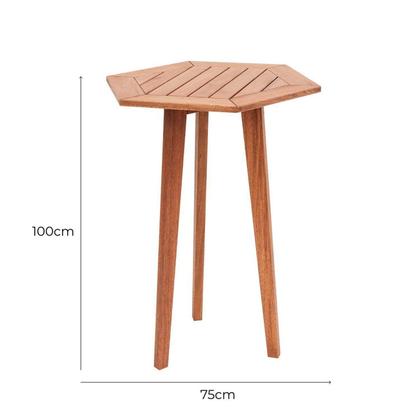 Imagem de Mesa de Bar Hexagonal 75cm X 100cm Ecograndis Jardim Jatoba