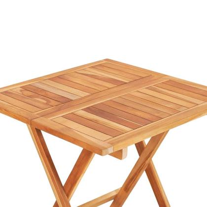 Imagem de Mesa de bistrô VidaXL Madeira de teca maciça dobrável marrom 60x60x65cm
