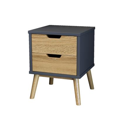 Imagem de Mesa de Cabaceira 2 Gavetas em Madeira Maciça Lara