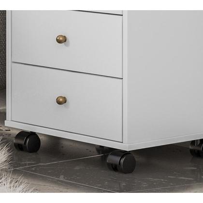 Imagem de Mesa de Cabeceira 04 Gavetas Presence 9070 Branco Demobile