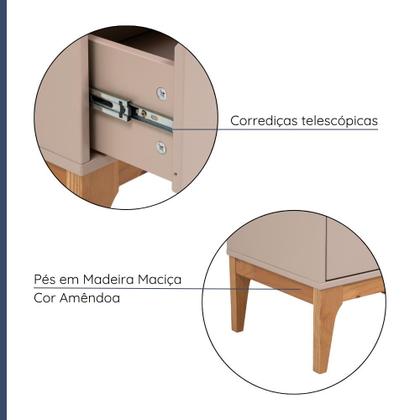 Imagem de Mesa de Cabeceira 1 Gaveta 1 Nicho Bento Yescasa