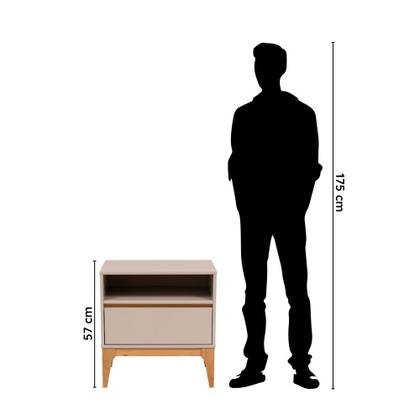 Imagem de Mesa de Cabeceira 1 Gaveta 1 Nicho Bento Yescasa