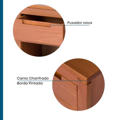 Imagem de Mesa de Cabeceira 1 Gaveta 1 Nicho Madeira Maciça Madma