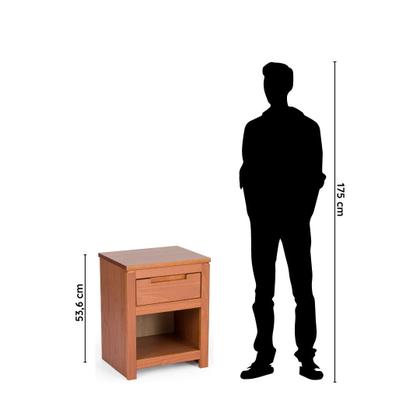 Imagem de Mesa de Cabeceira 1 Gaveta 1 Nicho Madeira Maciça Madma
