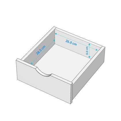 Imagem de Mesa de Cabeceira 1 gaveta e 1 nicho Alice - Off White/Freijó