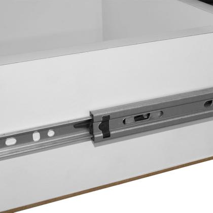 Imagem de Mesa de Cabeceira 1 gaveta pé palito Nice Inspire House Branco com Preto