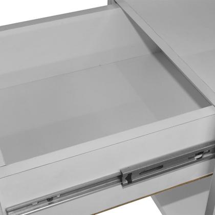 Imagem de Mesa de Cabeceira 1 gaveta pé palito Nice Inspire House Branco com Preto