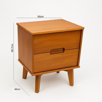 Imagem de Mesa de Cabeceira 2 Gavetas 59,7x50cm Alana