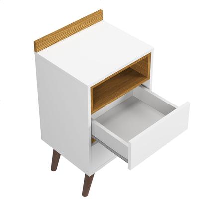 Imagem de Mesa de Cabeceira 2 Gavetas Alamo Duda Com Nicho Embutido Retrô