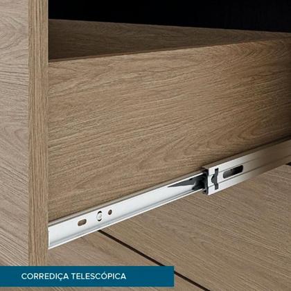 Imagem de Mesa de Cabeceira 2 Gavetas Angra Rimo Carvalho/Branco