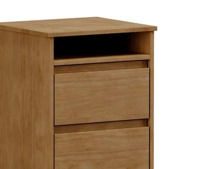 Imagem de Mesa De Cabeceira 2 Gavetas C/Nicho Prata Freijo 2800F - Finestra