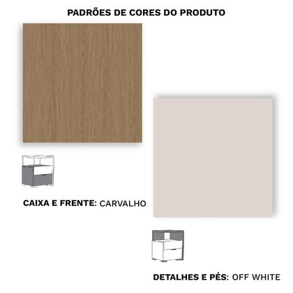 Imagem de Mesa de Cabeceira 2 Gavetas com Espelho Rimo Regência