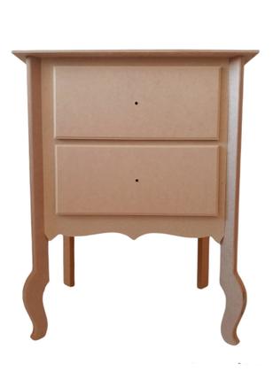 Imagem de Mesa De Cabeceira 2 Gavetas Criado Quarto Decoração Mdf