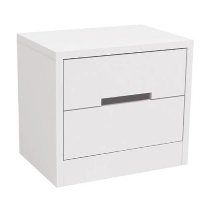 Imagem de Mesa de Cabeceira 2 Gavetas Dormitório Gold S822 Branco Brilho - Kappesberg
