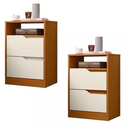 Imagem de Mesa de Cabeceira 2 Gavetas Flex Sole Albatroz