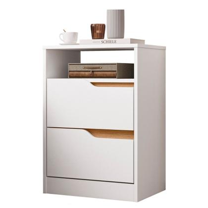 Imagem de Mesa de Cabeceira 2 Gavetas Flex Sole Albatroz