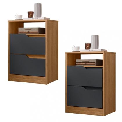 Imagem de Mesa de Cabeceira 2 Gavetas Flex Sole Albatroz