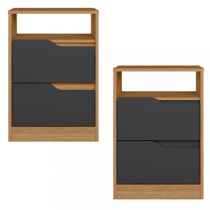 Imagem de Mesa de Cabeceira 2 Gavetas Flex Sole Albatroz