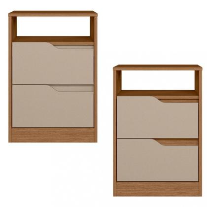 Imagem de Mesa de Cabeceira 2 Gavetas Flex Sole Albatroz