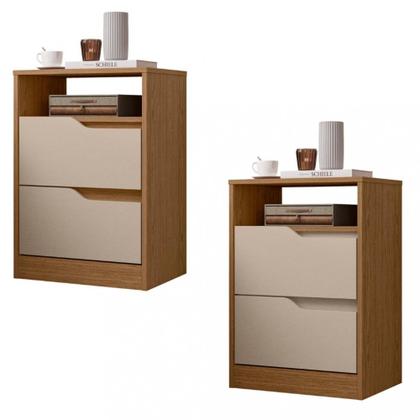 Imagem de Mesa de Cabeceira 2 Gavetas Flex Sole Albatroz