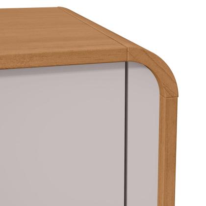 Imagem de Mesa de Cabeceira 2 Gavetas Loop Amendoa Clean/Off White - Lopas