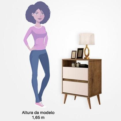 Imagem de Mesa de Cabeceira 2 Gavetas Lotus