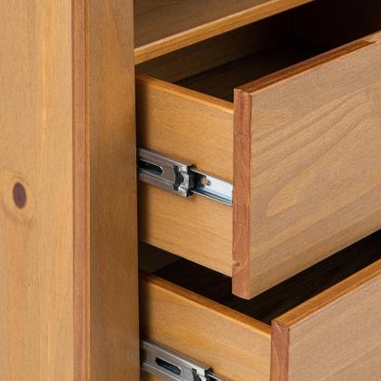 Imagem de Mesa de Cabeceira 2 Gavetas Madeira Maciça Frank