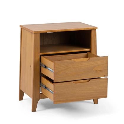 Imagem de Mesa de Cabeceira 2 Gavetas Madeira Maciça Frank