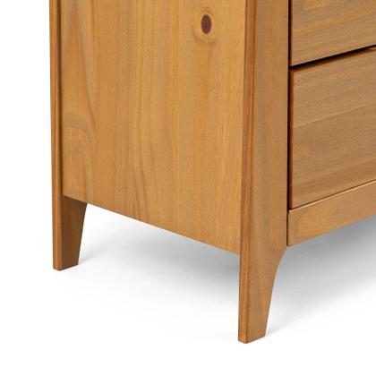 Imagem de Mesa de Cabeceira 2 Gavetas Madeira Maciça Frank