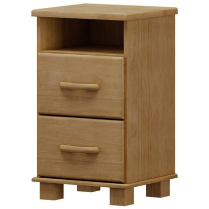Imagem de Mesa de Cabeceira 2 Gavetas Madeira Maciça Zahav F06 Freijó - Lyam Decor
