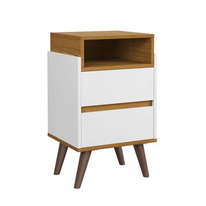 Imagem de Mesa de Cabeceira 2 Gavetas Moderna Minimalista Verona Com Nicho