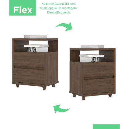 Imagem de Mesa de Cabeceira 2 Gavetas Nora Casa 812