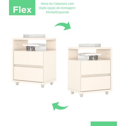 Imagem de Mesa de Cabeceira 2 Gavetas Nora Casa 812