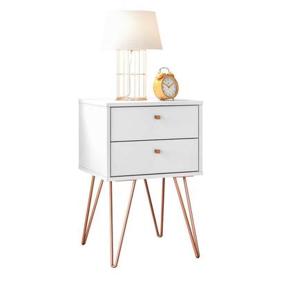 Imagem de Mesa de Cabeceira 2 Gavetas Retro Bled