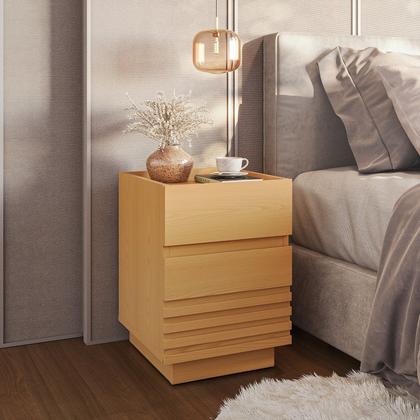 Imagem de Mesa de Cabeceira 2 Gavetas Samambaia CabeCasa MadeiraOriginals