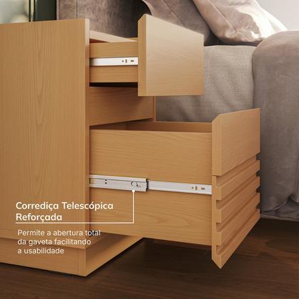 Imagem de Mesa de Cabeceira 2 Gavetas Samambaia CabeCasa MadeiraOriginals