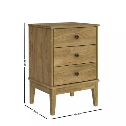 Imagem de Mesa de Cabeceira 3 Gaveta Colonial Movelbento