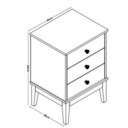 Imagem de Mesa de Cabeceira 3 Gaveta Colonial Movelbento